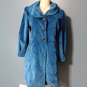 Blue teal  Corduroy women's jacket